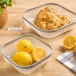 سبد نان بزرگ طرح بافت لیمون