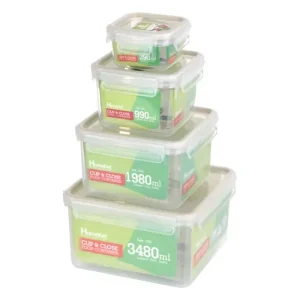 ظروف فریزری ۸ پارچه مربع بلند هوم کت