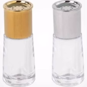 نمکپاش استوانه ای (درب طلایی _درب کروم) لیمون