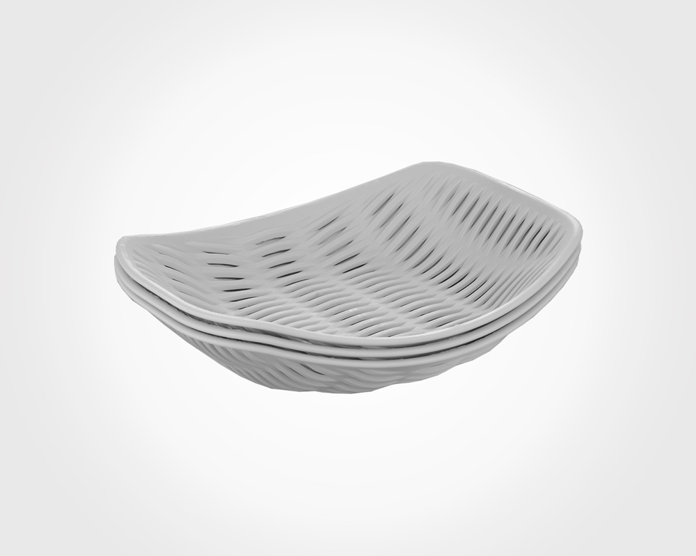 سبد نان و سبزی 3 عددی لیمون طرح بامبو