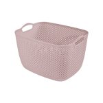 سبد رخت مستطیل بزرگ طرح بافت لیمون