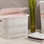 سبد رخت دربدار کوتاه طرح بامبو لیمون