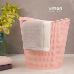 سبد رخت گرد طرح بامبو لیمون