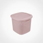 سبد رخت دربدار کوچک طرح بافت لیمون