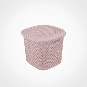 سبد رخت دربدار کوچک طرح بافت لیمون