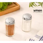 نمک پاش شیشه ای شیاردار لیمون