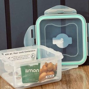 ظرف فریزری مربع  420 میلی لیتری لیمون