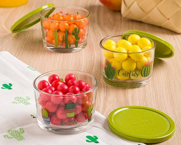 ظرف شیشه ای درب دار 190 میل چاپدار