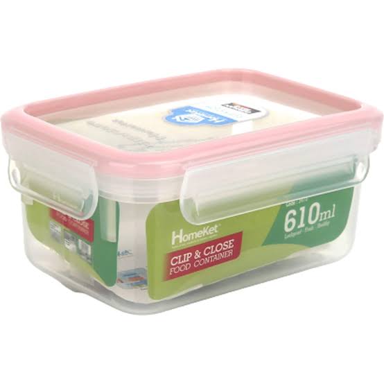 ظرف فریزری مستطیل 610 میلی لیتری هوم کت