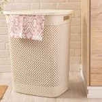 سبد رخت دربدار بلند طرح بافت لیمون