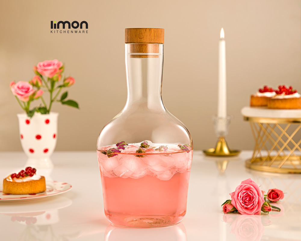 تنگ آب 1/5 لیتر درب چوبی لیمون