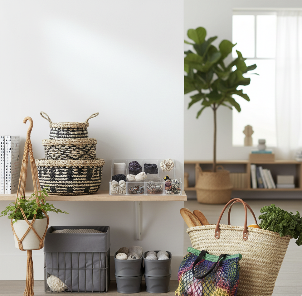 alt سبد، نظم دهنده و زنبیل