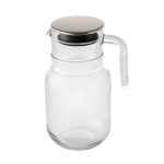 پارچ شیشه ای 1/5 لیتری درب استیل لیمون