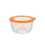 کاسه گرد شیشه ای شیاردار 1/8 لیتر لیمون