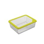 ظرف شیشه ای دربدار شیاردار 2/25 لیتر لیمون