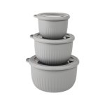 ست کاسه گرد دربدار لیمون