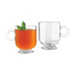 فنجان شیشه ای پایه دار 220 سی سی لیمون