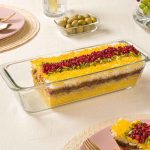 تابه مستطیل شیشه ای 1/7 لیتری لیمون