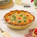 تابه گرد شیشه ای 1/9 لیتری لیمون