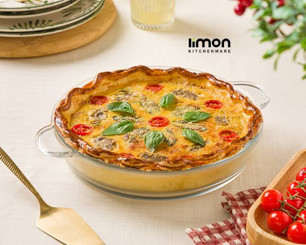 تابه گرد شیشه ای 1/9 لیتری لیمون