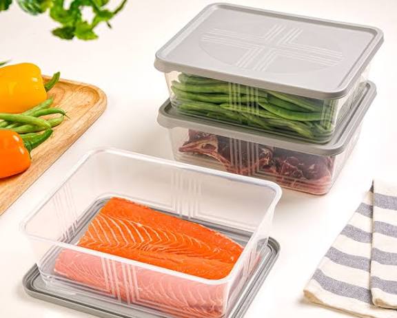 ظرف مستطیل 2/5 لیتر 3 عددی لیمون