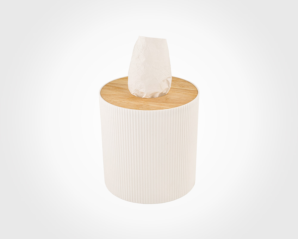 جا دستمال استوانه ای رویه چوبی لیمون