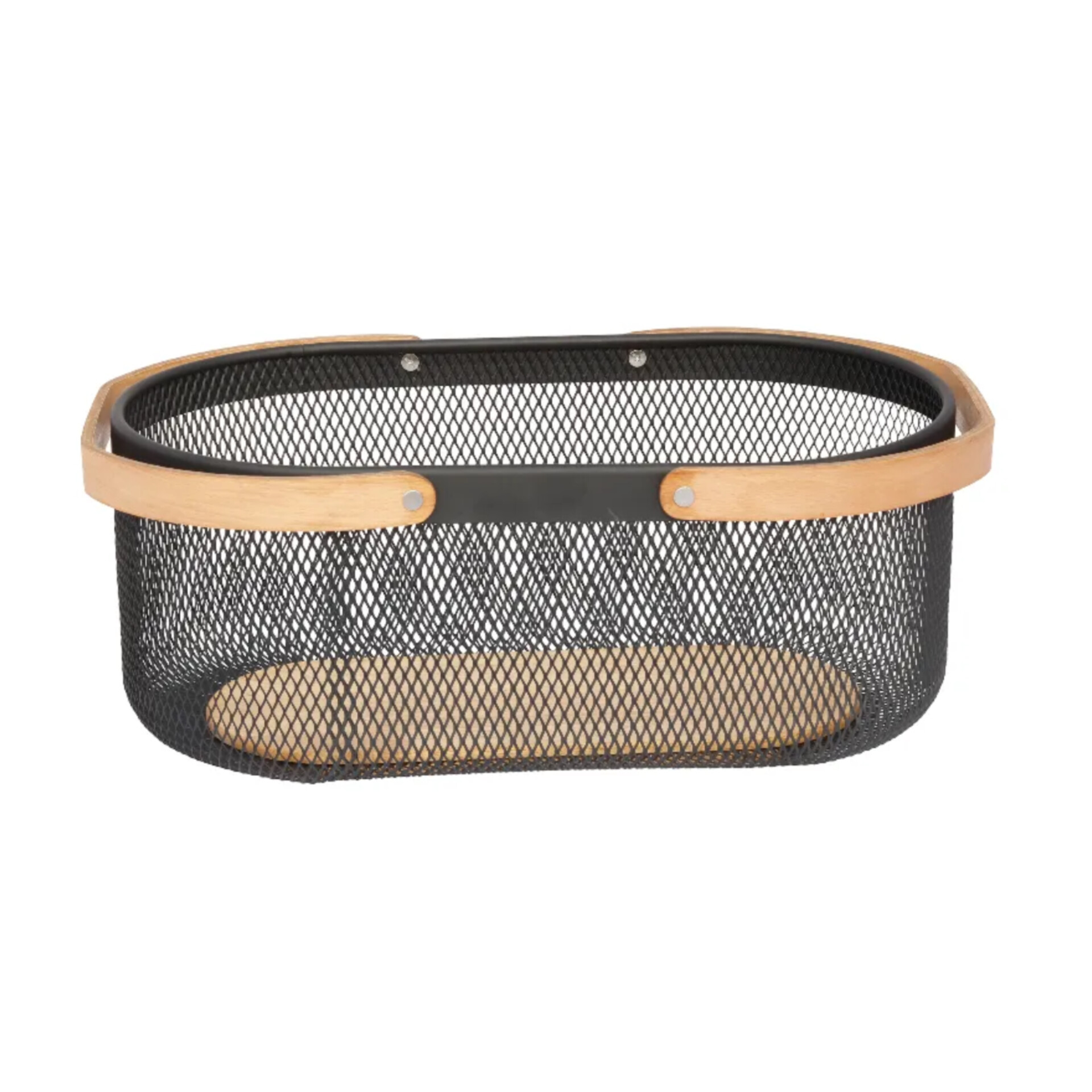 سبد همه کاره دسته چوبی بلند بیضی کف چوبی آسمان