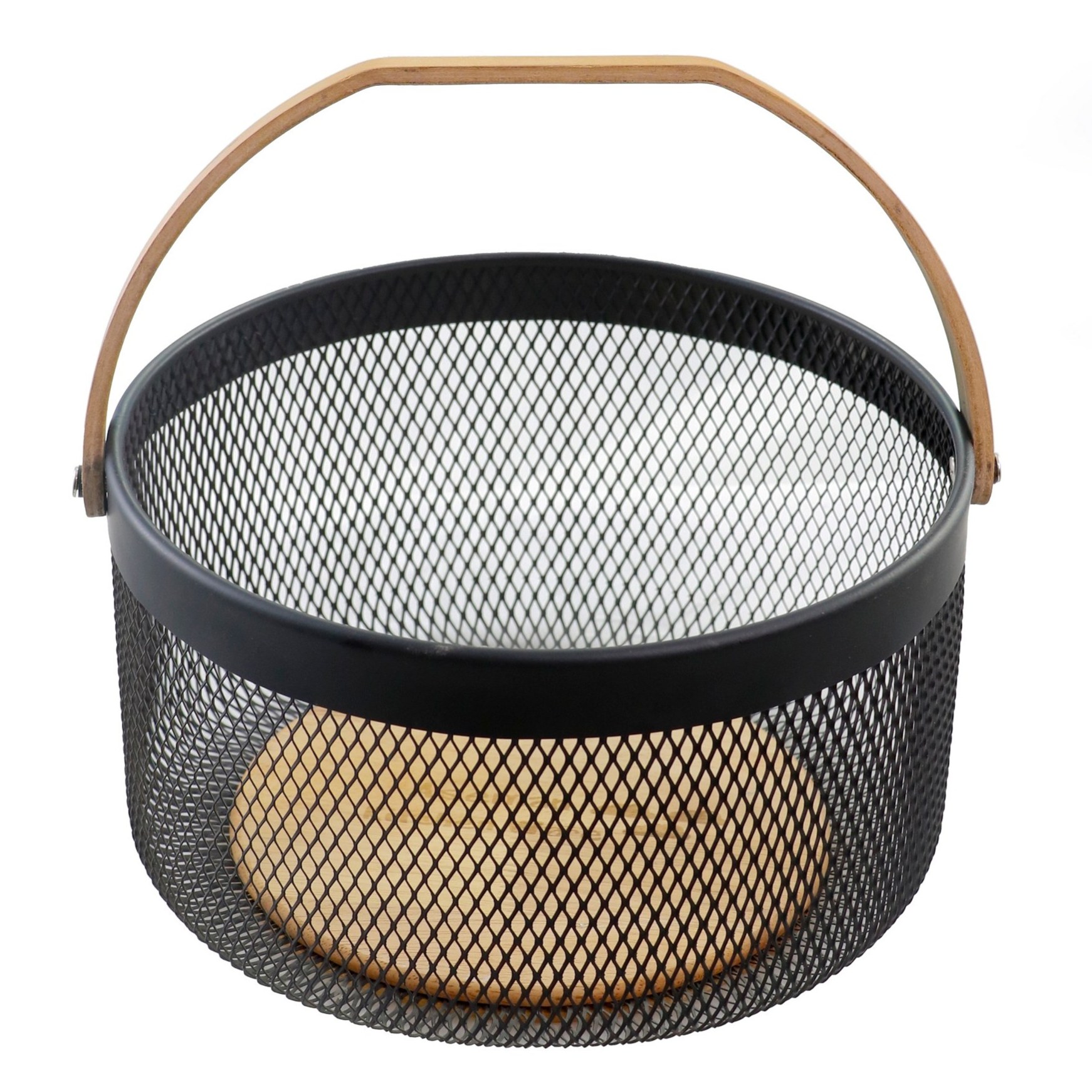 سبد نظم دهنده گرد دسته چوبی آسمان